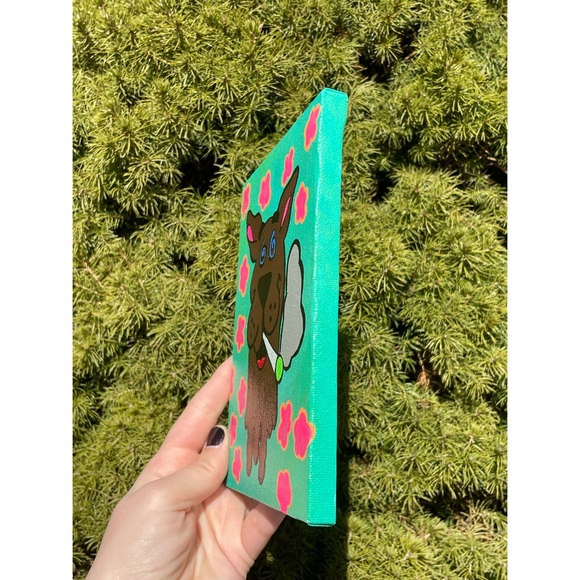 Scooby Doo Smoking Canvas Art | Hand Painted | Black Light Reactive - Picture 4 of 9